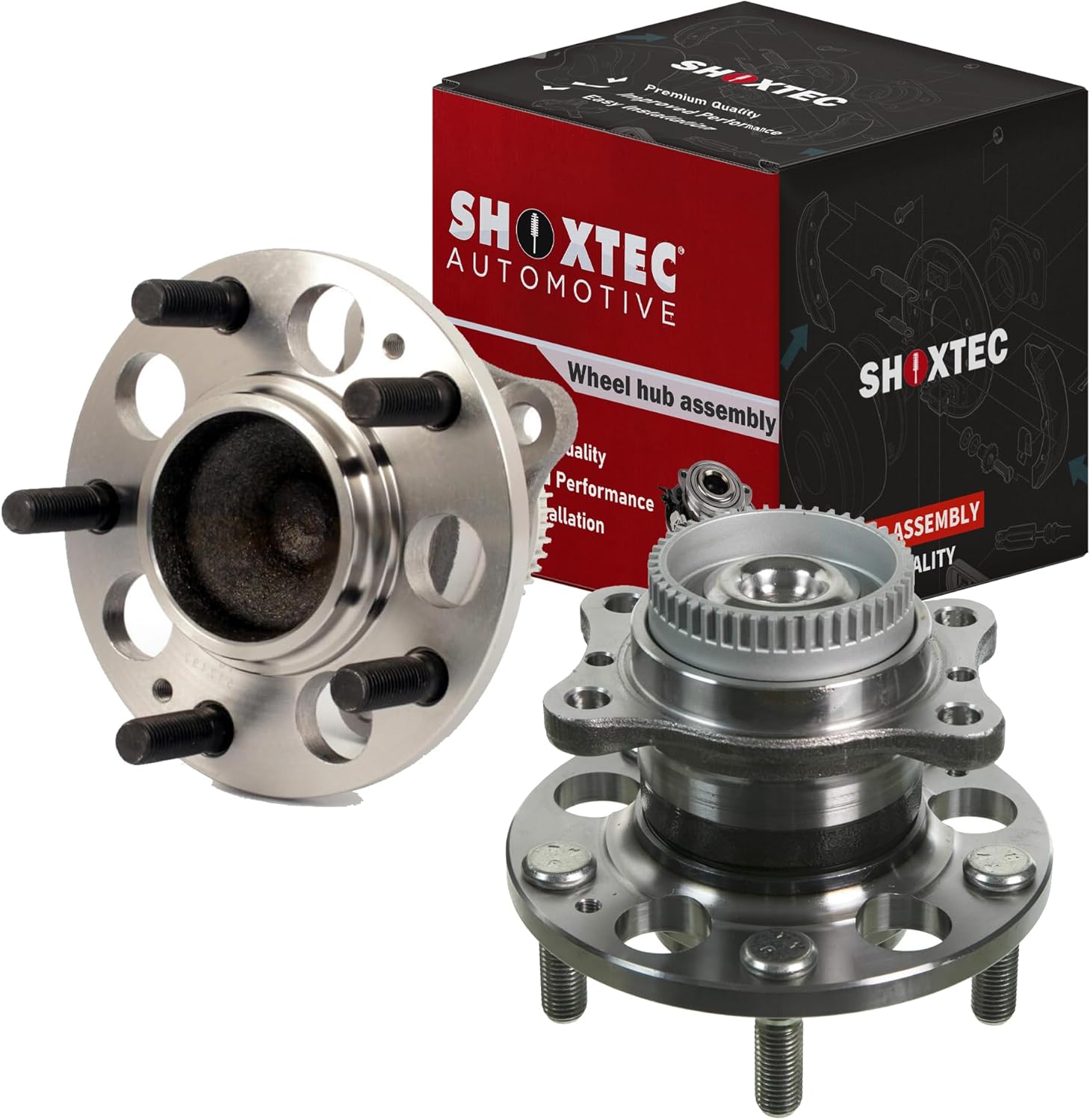 SHOXTEC Rear Pair Wheel Bearing Hub Assembly Replacement for 2011-2017 Hyundai Elantra 2012-2017 Hyundai Veloster 2014-2018 Kia Forte 2014-2018 Kia forte5 Repl. no 512492