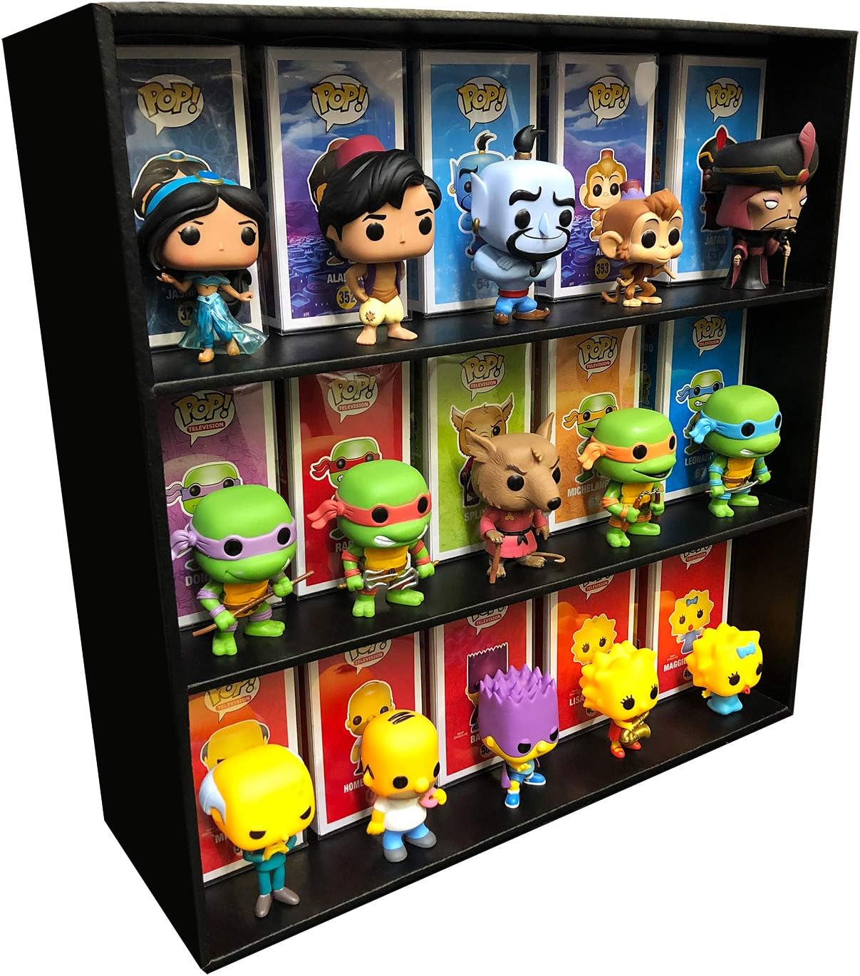 1 Classic Display Case for 4 in. Funko Pop Vinyl Collectible Toy Figures, Black Cardboard
