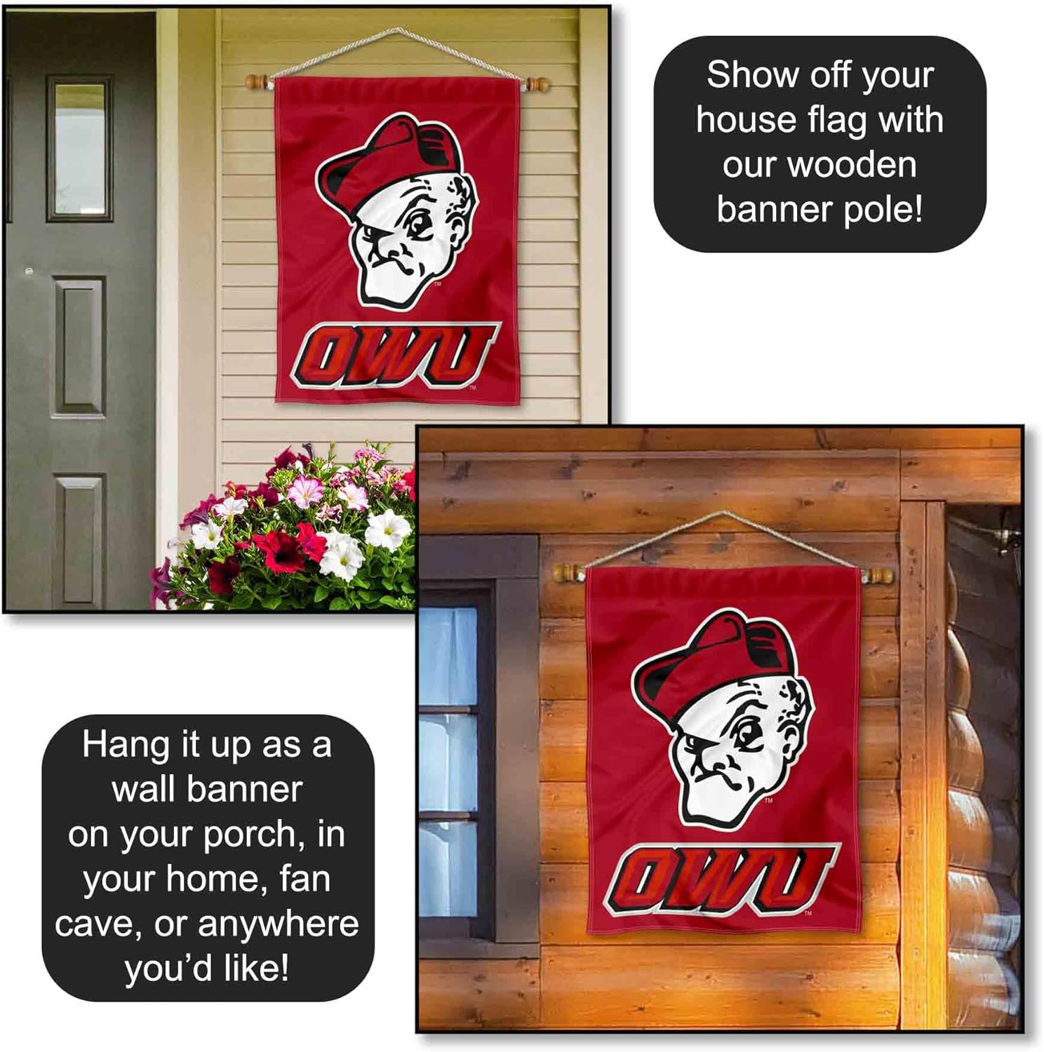 OWU Battling Bishops Double Sided House Flag - Image 5