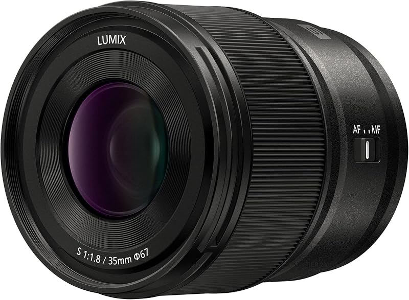 Lente de cámara Panasonic LUMIX Serie S, lente intercambiable con montura L de 35 mm F1.8 para cámaras digitales sin espejo de fotograma completo, S-S35 negro | Montura L F1.8 de 35 mm intercambiable para Mirrorless Full, S-S35
