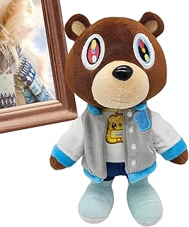 Kanye Bear Plush Toy, Ted-dy Bear Plushies Toy, 26CM Stuffed Animal Plush Toy, Stuffed Animal Plushie Doll Toys Gift for Kids Children Graduation