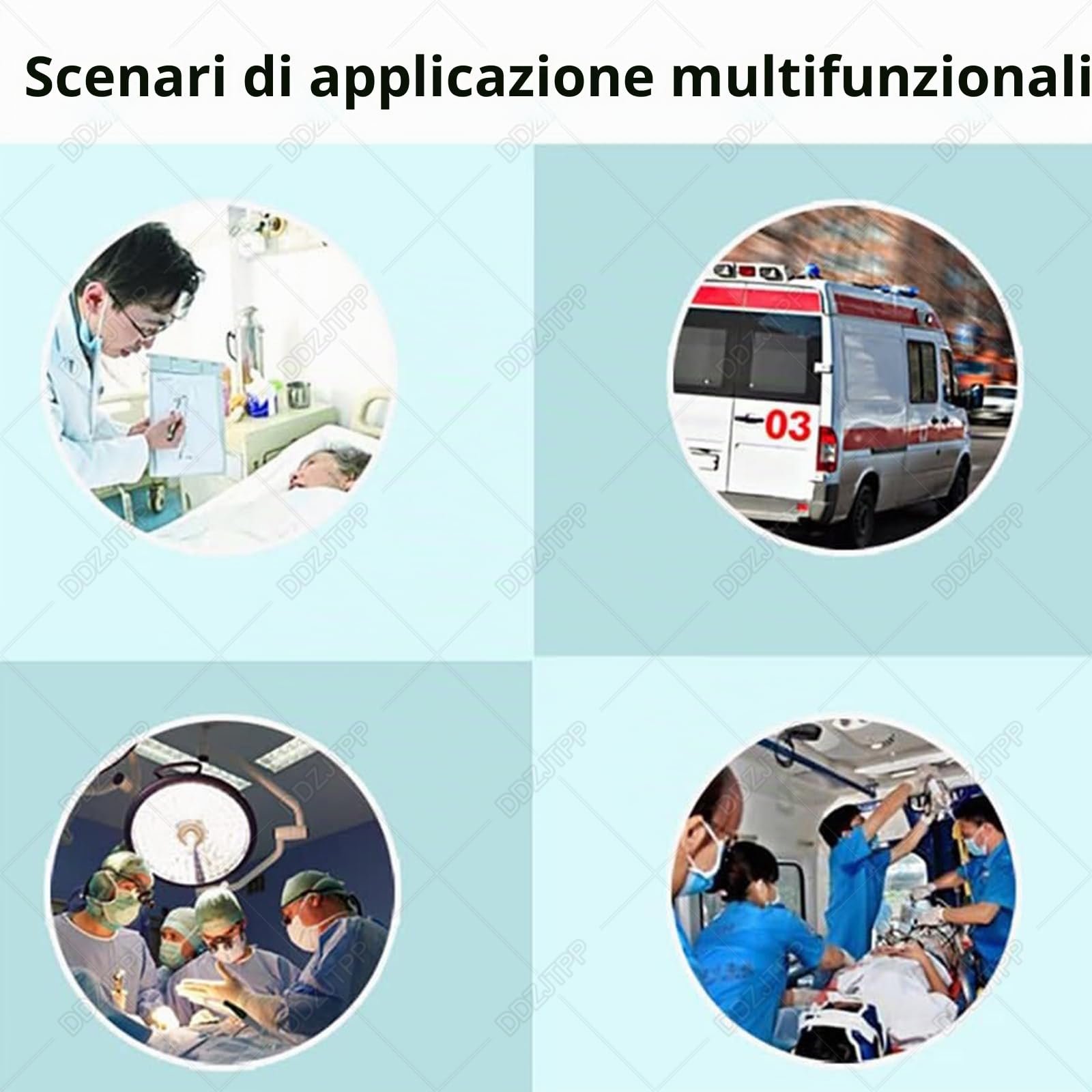 Monitor ECG/EKG Portatile, Dispositivo Digitale LCD a Colori Professionale a 12 derivazioni e 3 canali con Carta per Stampa per unità di Terapia intensiva dei segni Vitali