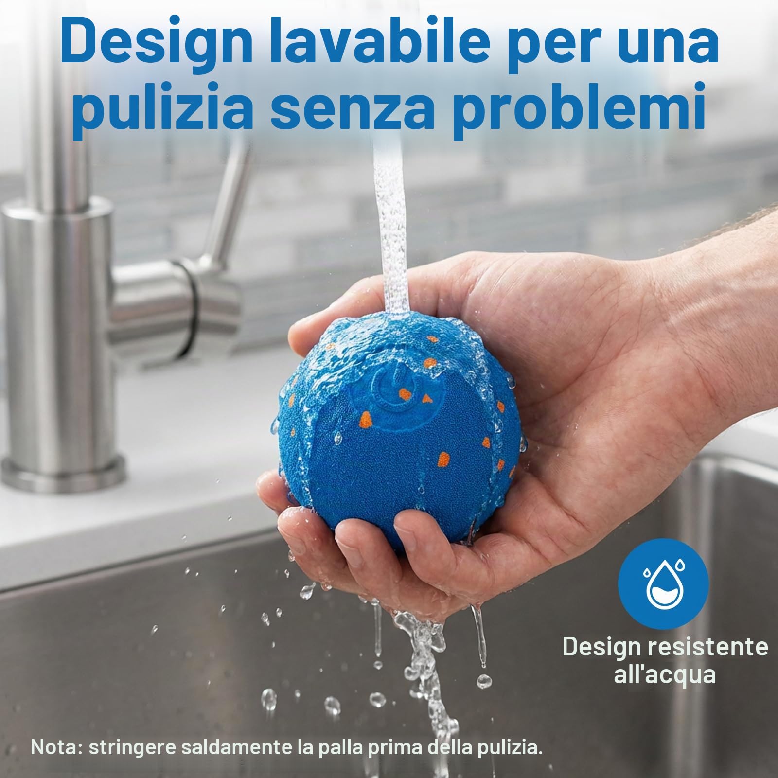 Smart - Palline interattive per cani, palla mobile automatica per cani di taglia media e grande, materiale ETPU, giocattolo rimbalzante con movimento attivato dal movimento per