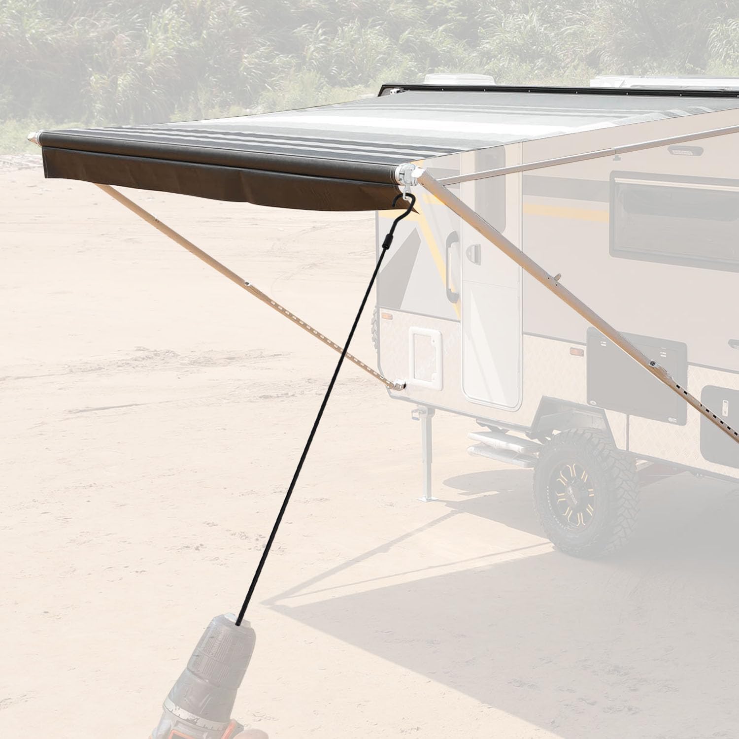 HUAALIUCHE RV Awning Opener Puller, Manual RV Awning