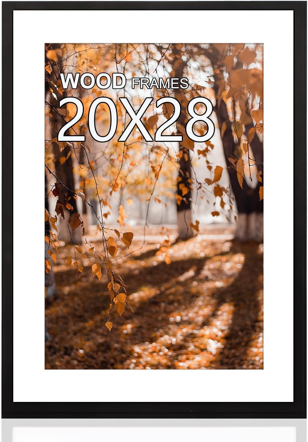 20x28 Poster Picture Frame,28x20 Natural Soild Wood Black