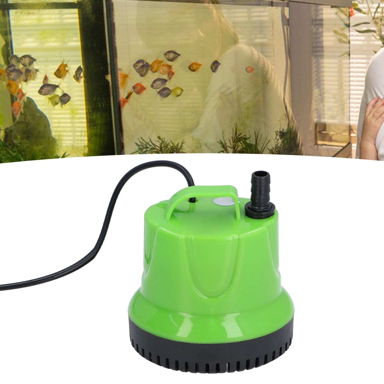 Pompa Acqua Sommergibile 1189 GPH, Pompa per Fontana Acquatica per Acquario Dal Design Discreto 100 W con Motore in Ceramica per Acquario Laghetto, Doppio Uso, (Spina