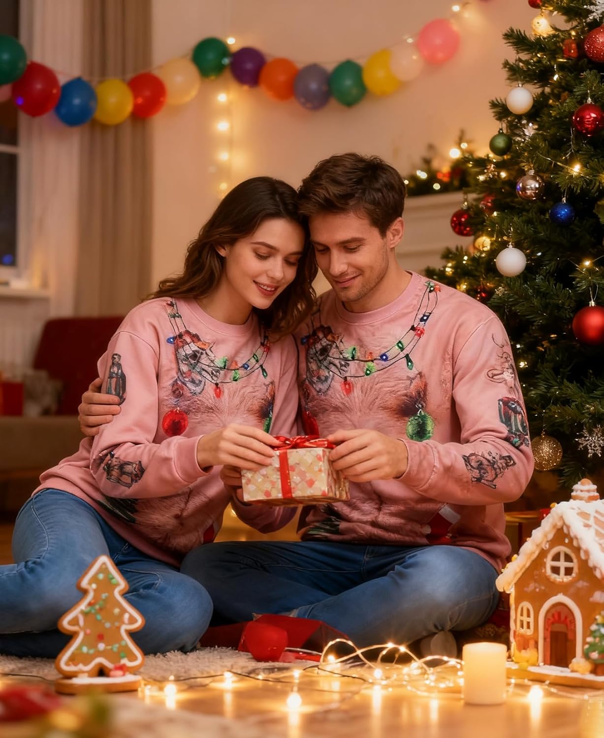 Idgreatim Unisex Ugly Christmas Crewneck Sweatshirt Novelty 3D Graphic Long Sleeve Sweater Shirt - Image 4