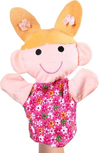 Miniatura 5 de Juego de marionetas de mano, 6 miembros de la familia, marionetas de mano de felpa suave de 9 pulgadas para niños para contar historias, enseñanza,