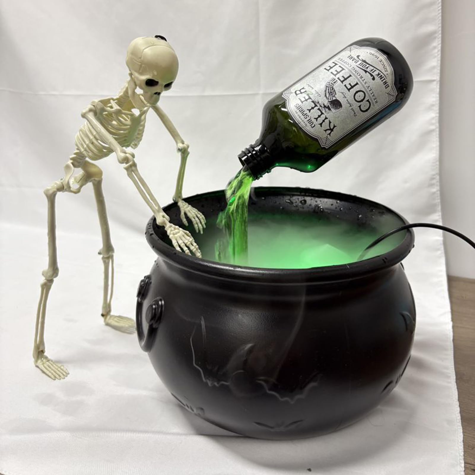 Caldero de Halloween para decoración de botella flotante, decoración de