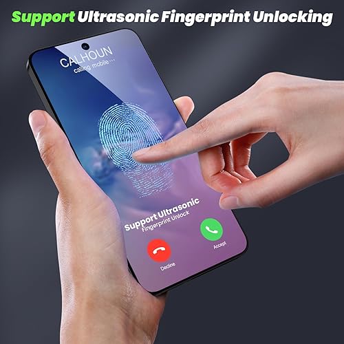 Miniatura 2 de WSKEN Protector de pantalla de vidrio templado para Samsung Galaxy S24 Plus  S24+ (6.6 pulgadas) cero burbujas eliminación automática de polvo