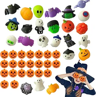 Pinch Toy , 24 Piece Halloween Theme Stretchy Soft Sensory Squeeze | Fidget Toys Fo , Women Men Goodie Bag Fillers Stocking Stuffers Home Holiday Work Office