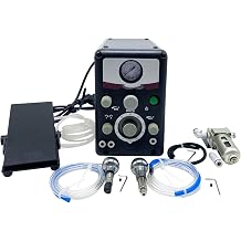 Jewelry Pneumatic Engraving Machine,400-8000RPM Adjustable Speed,110V/ 220V Double-Head Pneumatic Engraver Tool for Jewelry Crafts Iron Wrought,110V