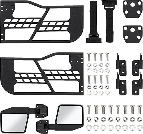 Miniatura 5 de Puertas tubulares todoterreno Safari compatibles con Wrangler JL 2018-2024 de 2 puertas, juego de 2 medias puertas de tubo grueso para aventura