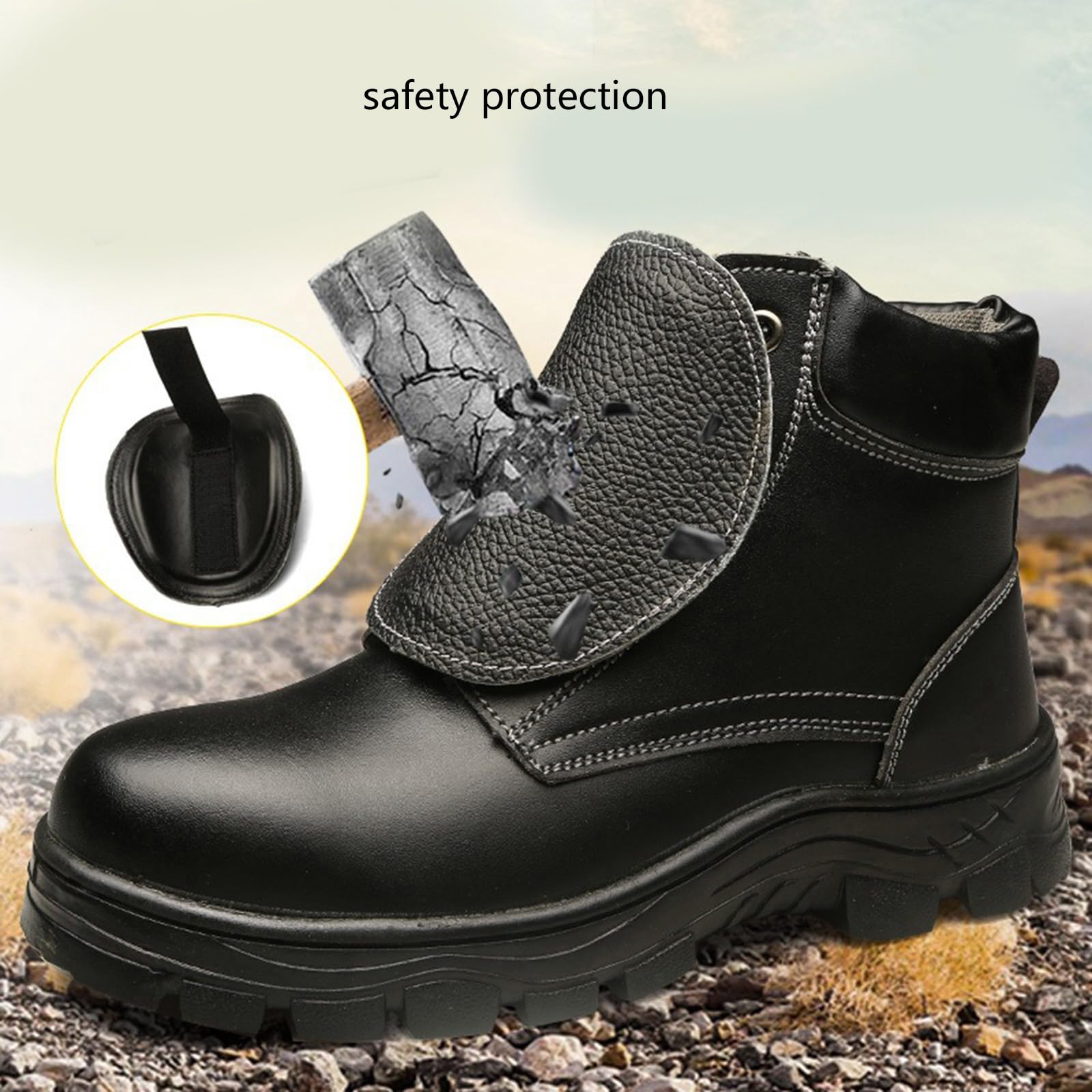 1 par de Punteras para el Trabajo, Protectores metatarsianos Resistentes a Golpes, Accesorios para Calzado, Fundas Protectoras para Botas de Trabajo