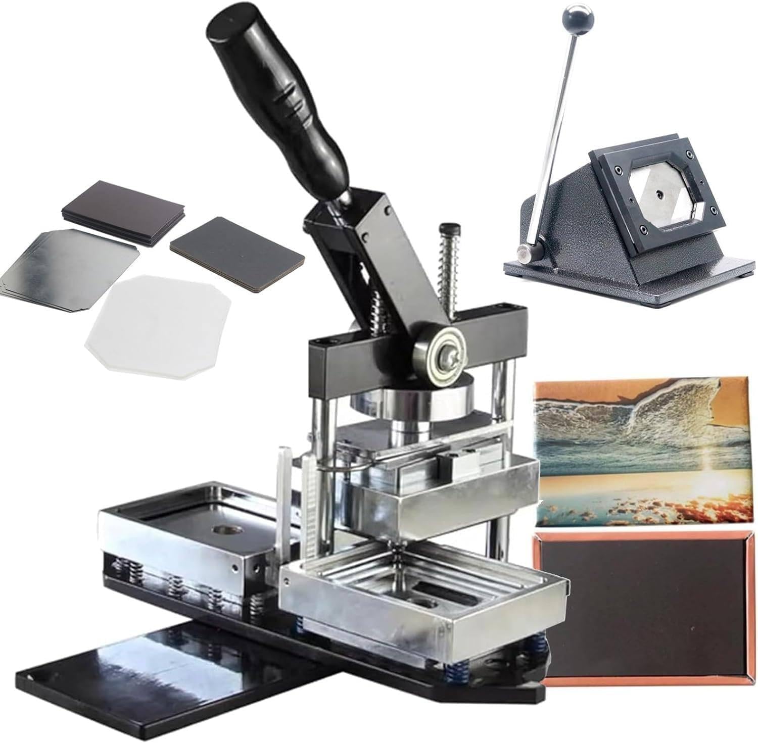 Fridge Magnet Machine Badge Maker Machine,Rectangular, Photo Magnet Making Machine, Fridge Magnet Button Badge Making, Holiday Souvenirs,80 * 53mmmachine-80 * 53mmmachine