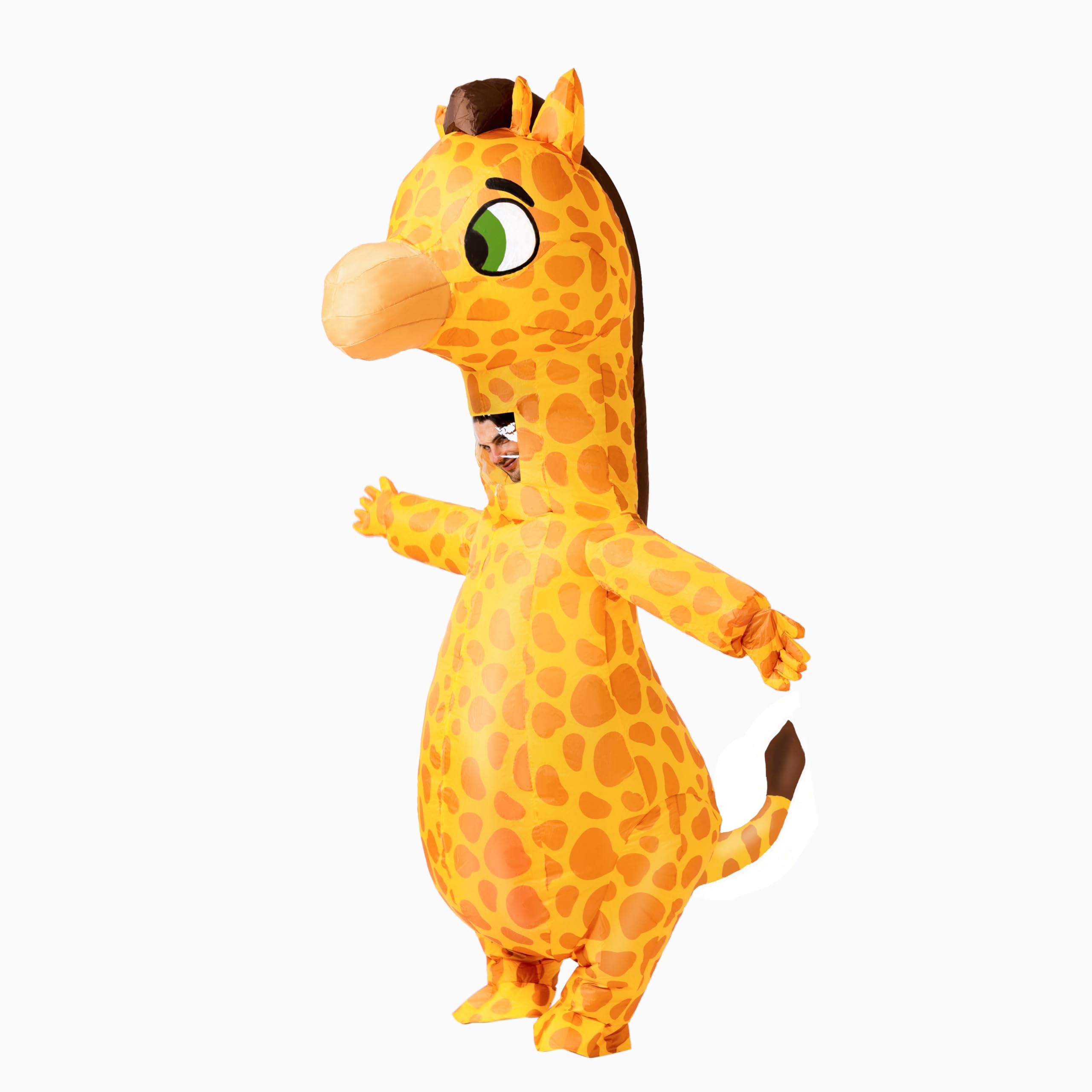Spooktacular Creations Inflatable Costume Giraffe Full Body Giraffe Air Blow-up Deluxe Halloween Costume - Adult Size