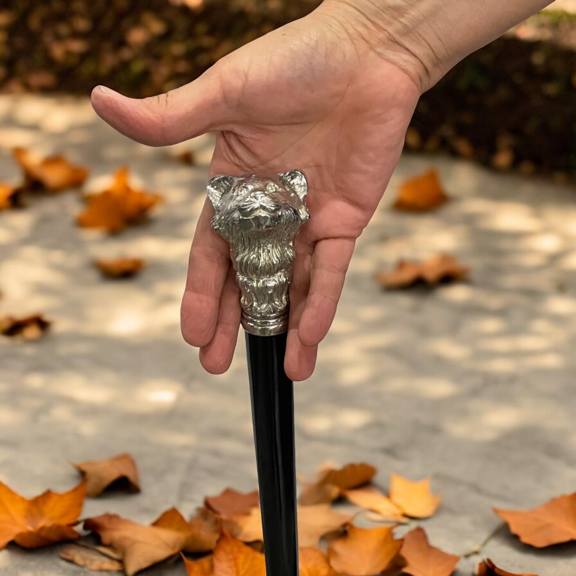 Bastón de Paseo Cavagnini ortopédico Negro Elegante Artesanal de Haya y Metal Personalizable para Hombre Mujer Ceremonia Novio Grabado Nombre Regalo Lujo anciana señora Made in Italy