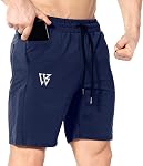 ZENWILL Mens Gym Shorts,Hidden Zip Men's Workout Running Athletic Sports Cotton Bodybuilding Fitness Short with Pockets