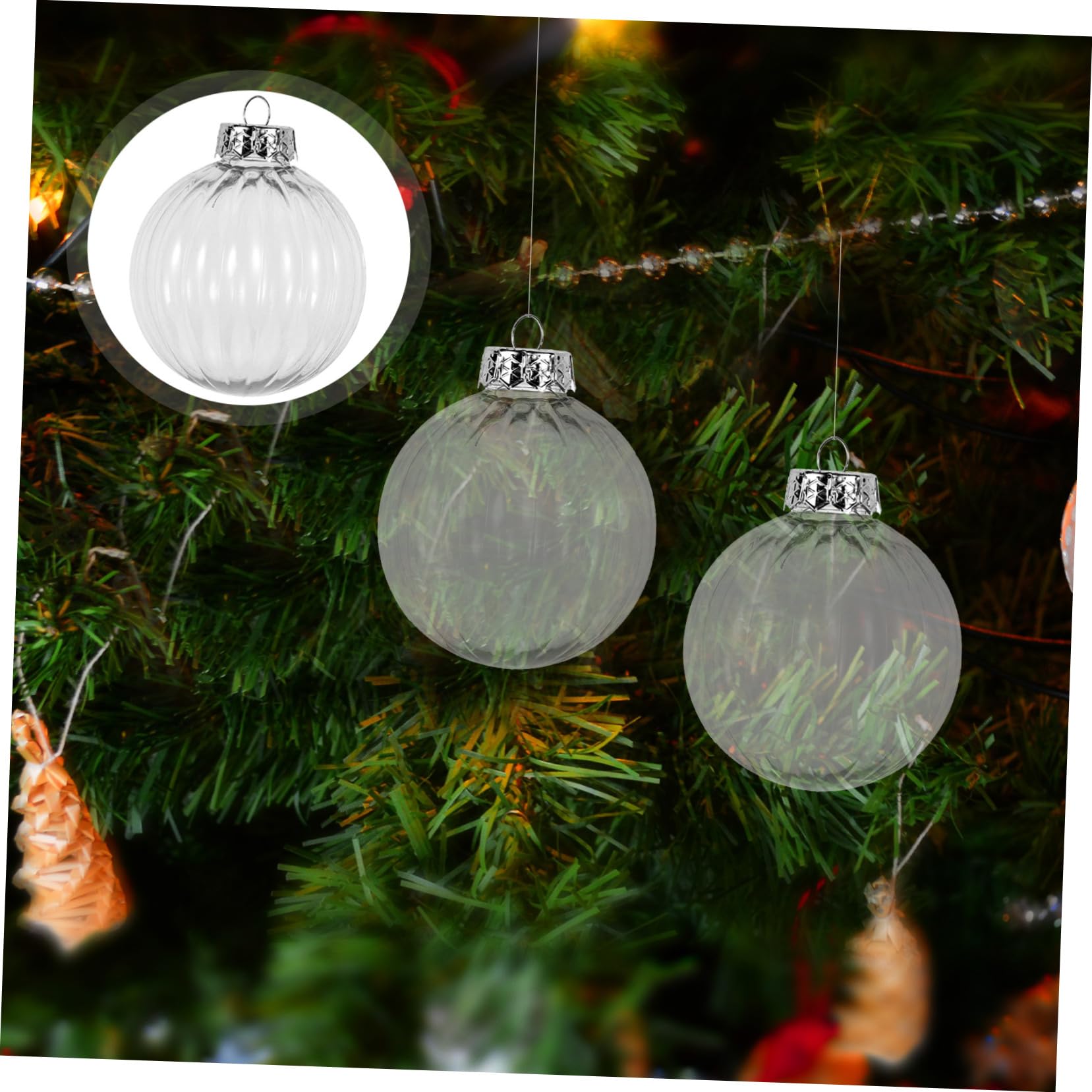 20piezas Adornos De Bolas De Navidad Bolas Rellenas Decoración Festiva para Árboles