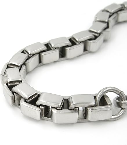 Miniatura 3 de Pulsera de acero inoxidable con cadena de eslabones para hombre, 0.315 in