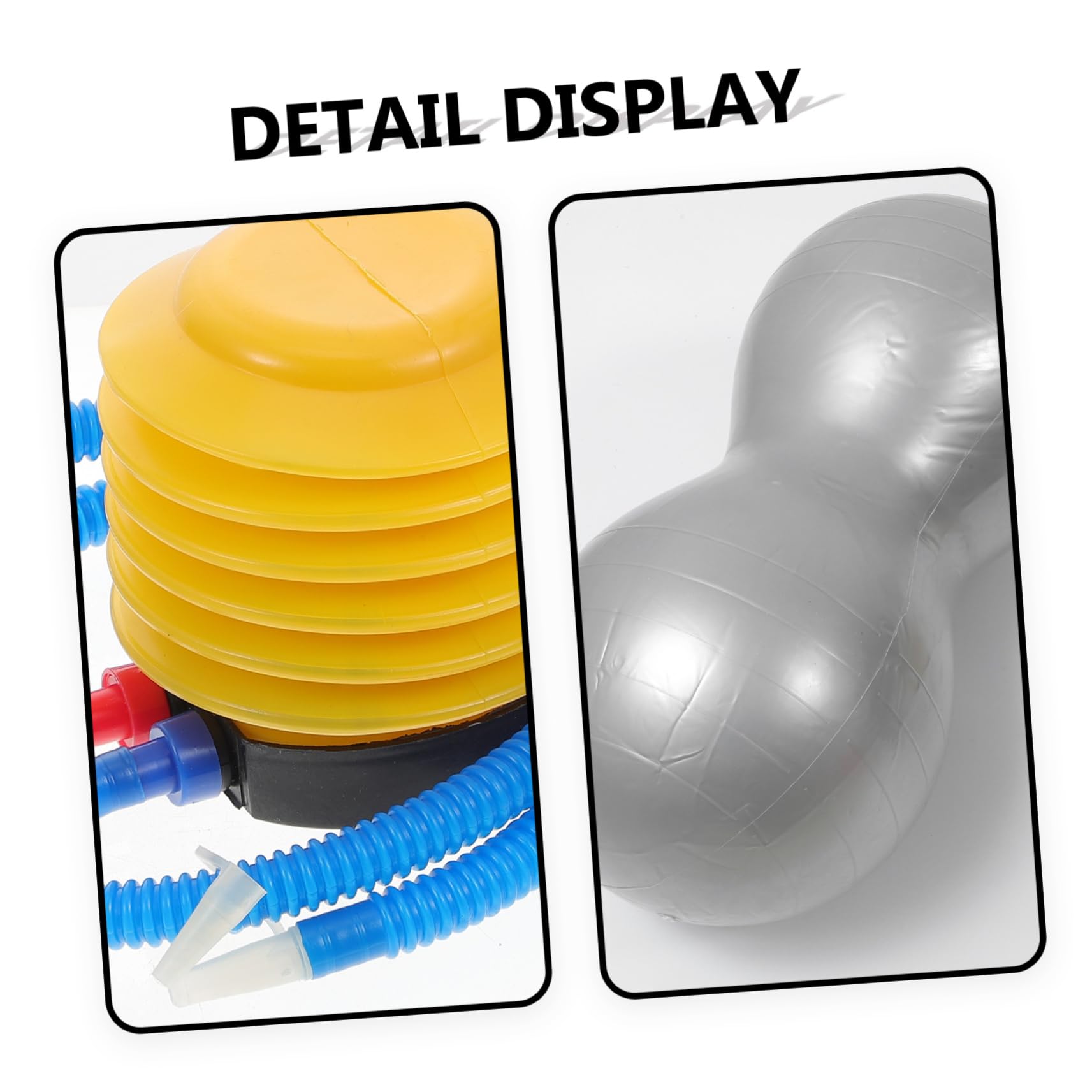 Abaodam 1 Set Peanut Shape Yoga Balls Inflatable Exercise Balls for Home Workouts Gym Yoga Pilates Thicken Burst Resistant Design with Pump Versatile for Therapy Birthing Dog Training