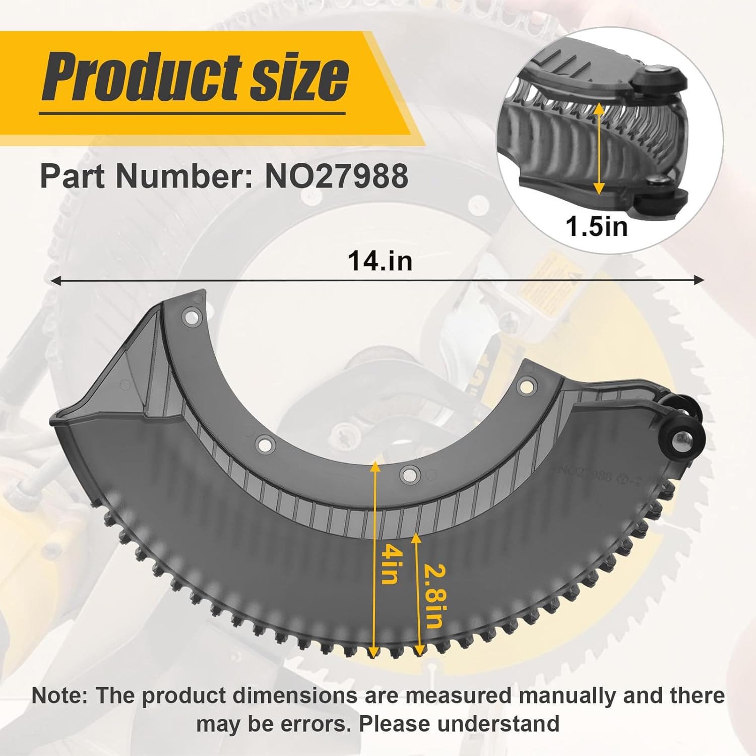 N027988 Lower Guard, Miter Saw Lower Guard Assy, Fits For D-eWalt DHS716 DWS782 DHS790 DWS779 DWS780 Miter Saw Parts Replacement