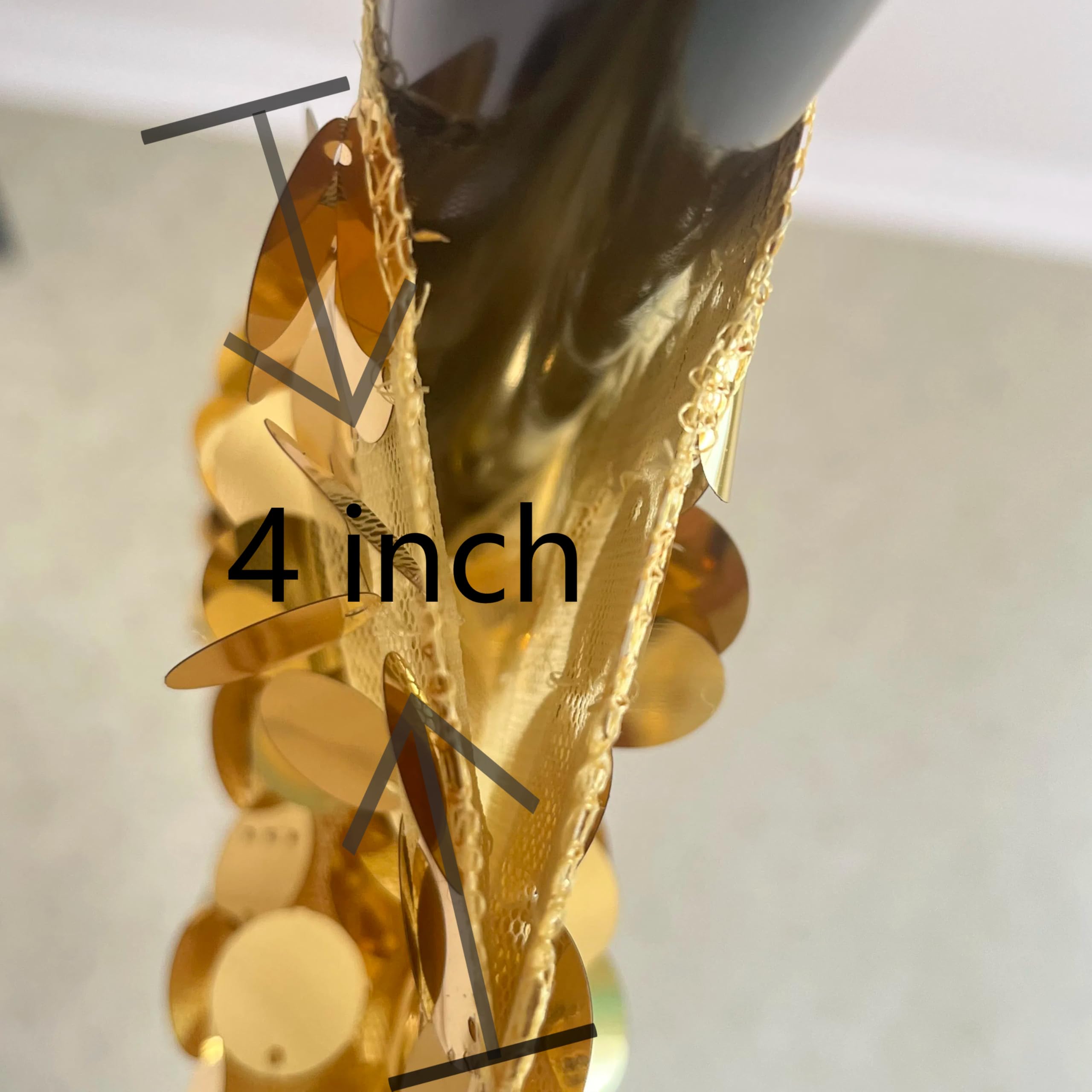 Sfondo fotografico luccicante, tenda con paillettes glitterate da 2,3 x 2,4 m, grande pannello di paillettes da 18 mm, perfetto per matrimoni, Ringraziamento, baby shower (oro chiaro)