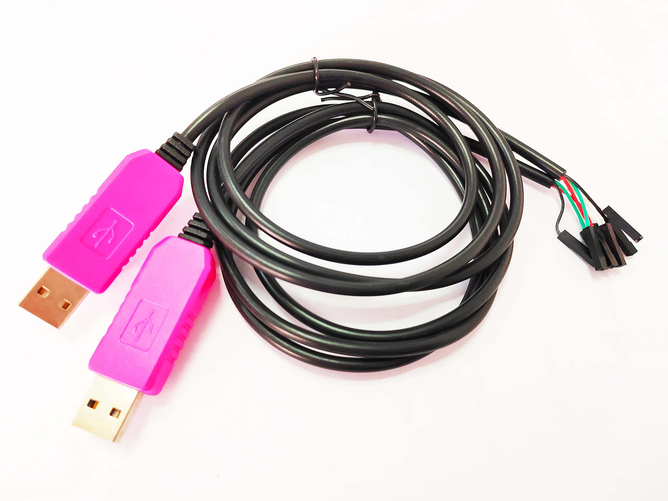 YACSEJAO USB to TTL Serial Cable CH343 Module USB to TTL Debug Cable 6 Pin Female Socket Header for Win 7/8/XP/VISTA(2 Pack)