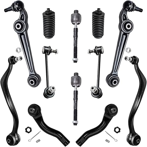 Miniatura 35 de Detroit Axle - Kit de suspensión delantera 2WD para Ford F-150 2004-2005, 2 brazos de control superiores, 2 rótulas inferiores, 2 barras