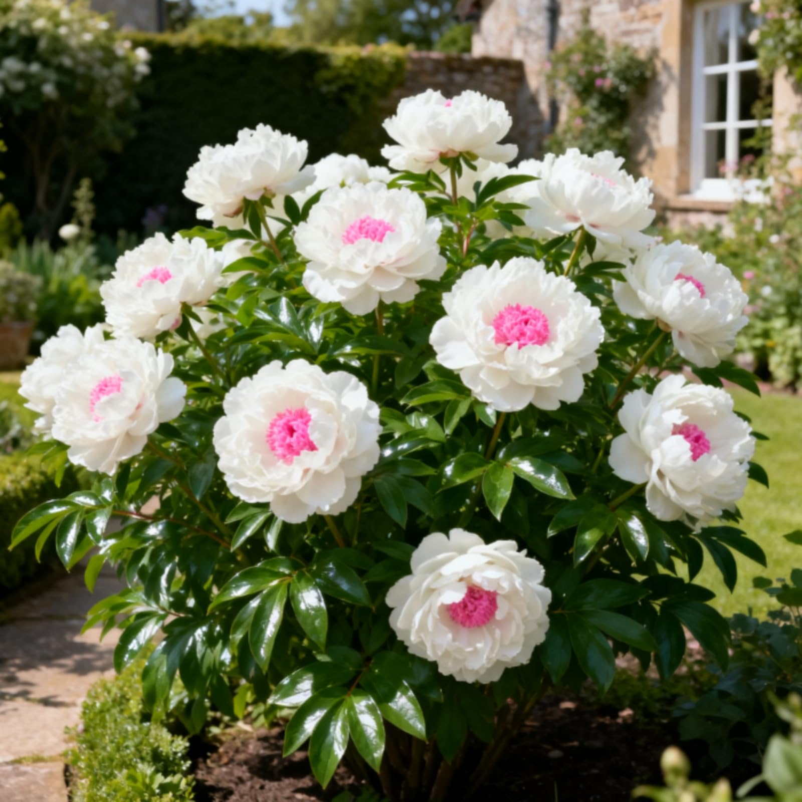 Winterhart Stauden Pfingstrose Rhizom/Elegante Gartenknolle/Stark- Duftend/leuchtende Blütenpracht/Haus und Gartendekoration-2 Rhizome-A