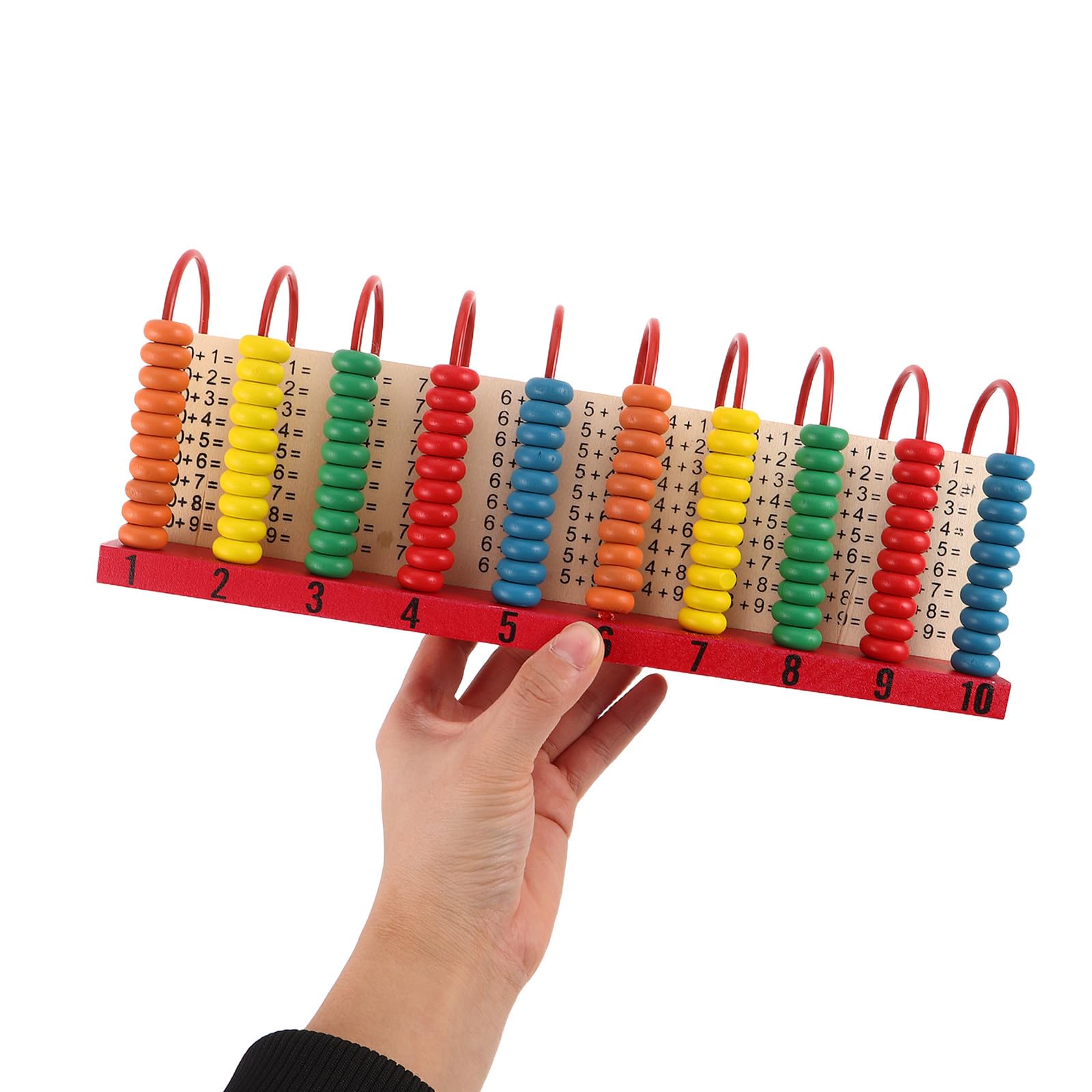 BESTonZON Ábaco de Cuentas de Madera: Ábaco de Cuentas de cálculo - Estante de conteo matemático y resta para práctica matemática básica y educación, Juguete para desarrollar el Cerebro.