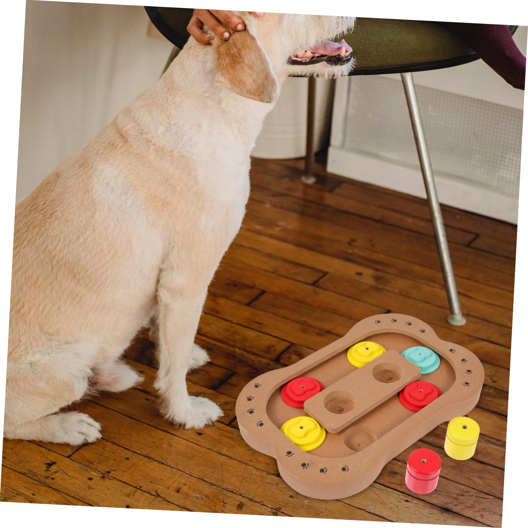 TOYANDONA Hunde Futternapf Interaktives Slow Feeder Spielzeug zur Verbesserung der Verdauung in Form von Knochen für Haustiere