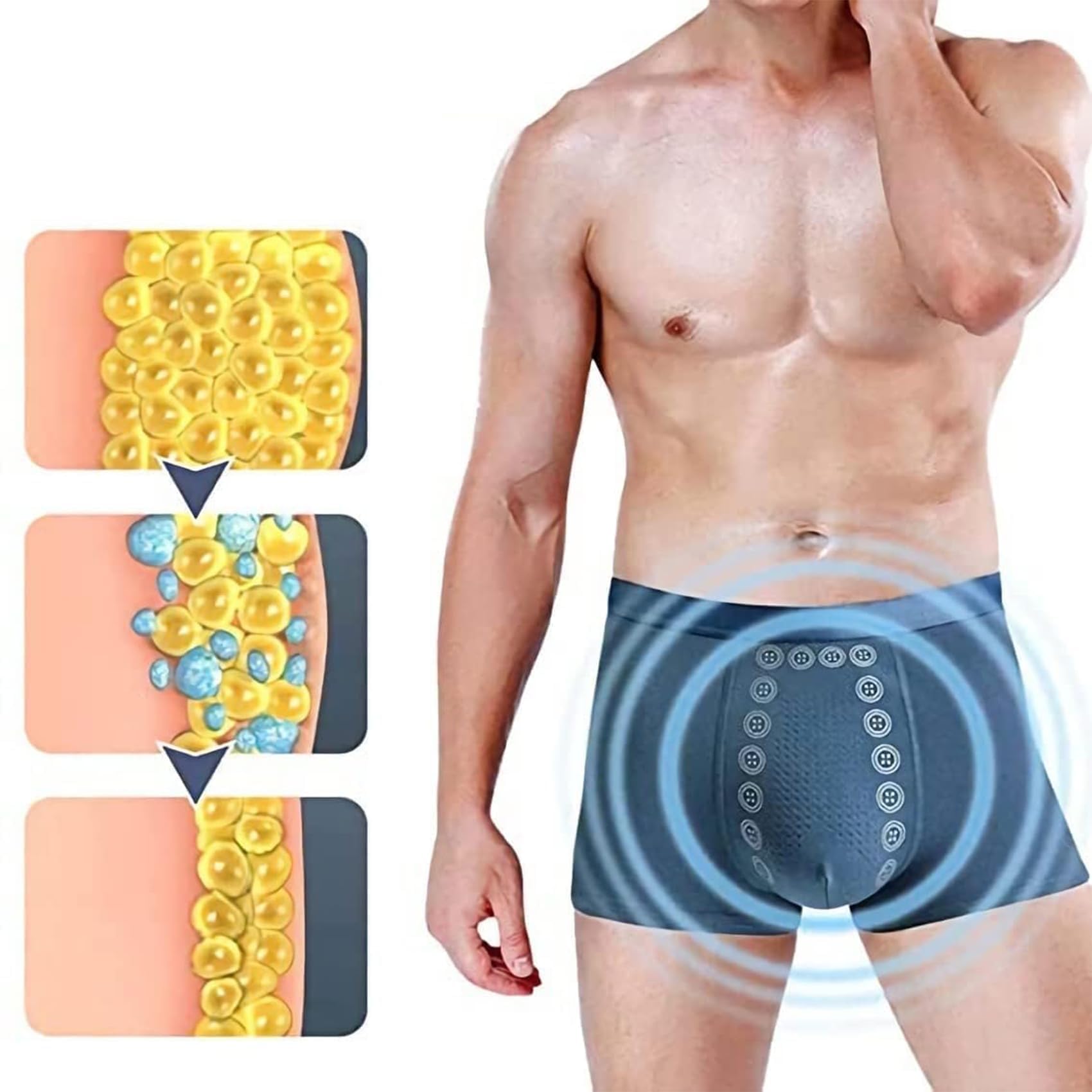 [6 Pack] Men's Energetic Massage Magnetic Therapy Underwear, Energy-Field-Therapy Men's Underwear