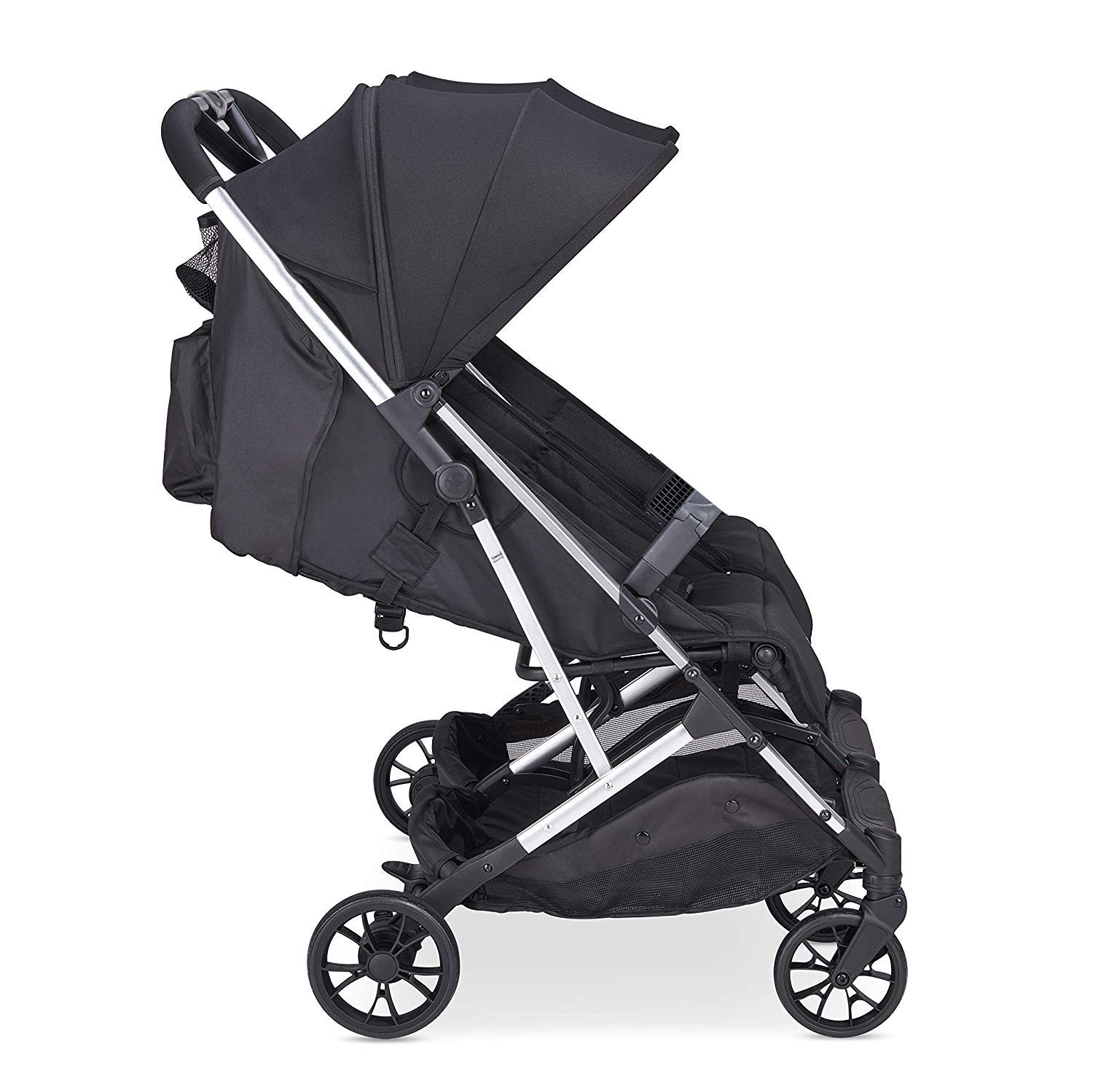 Babify Twin Air Passeggino gemellare, leggero e compatto, omologato fino a 22 kg, passeggino doppio Soft Grey