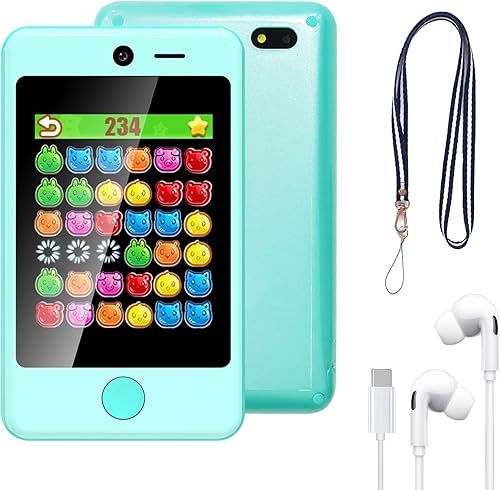 Juguetes, teléfono para niños, cámara con reproductor de video MP3, reloj para niños pequeños, pantalla táctil, regalo de cumpleaños de Navidad,