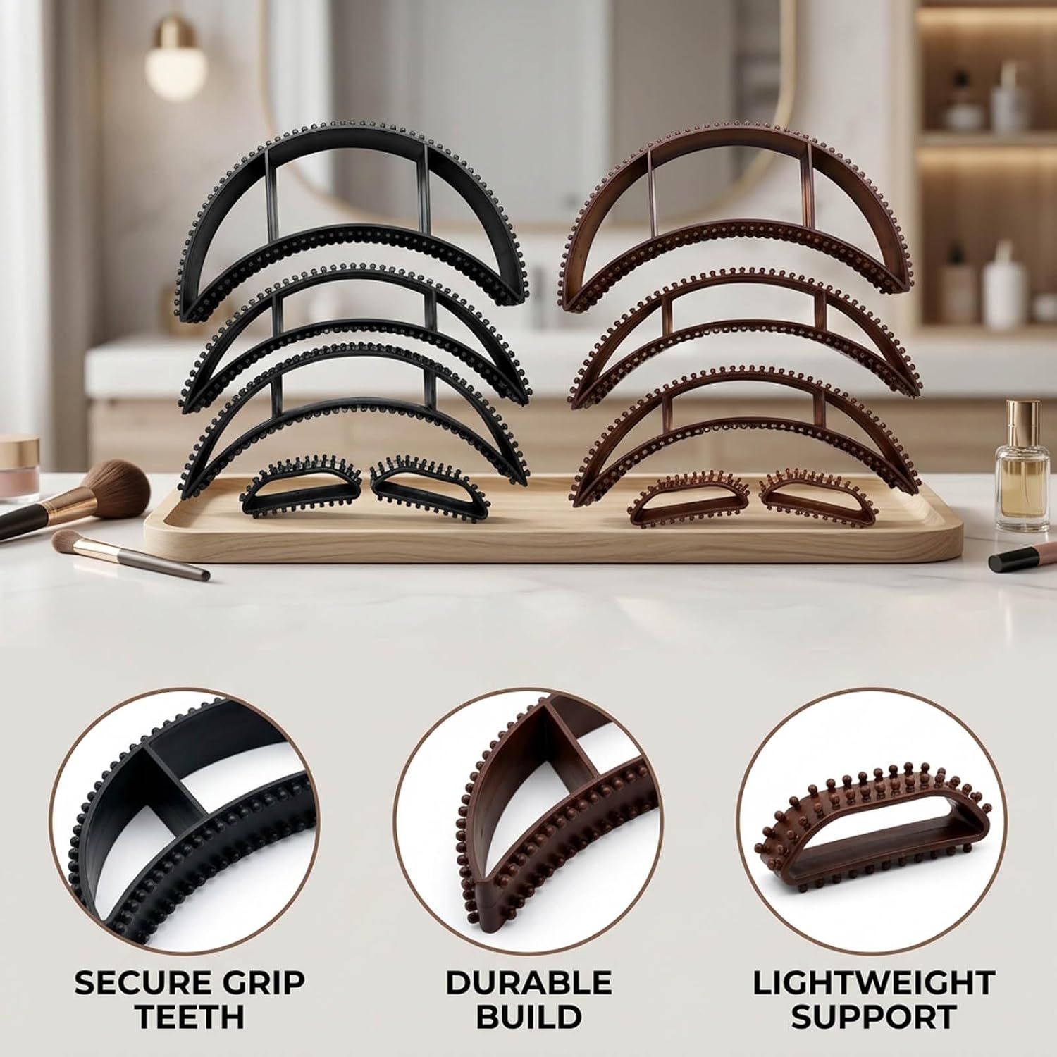10-Piece Volumizing Hair Pads, Plastic Volumizer for Creating Volume and Lift, Reusable Hair Styling Tools for Everyday Use，Hair Bump image 3