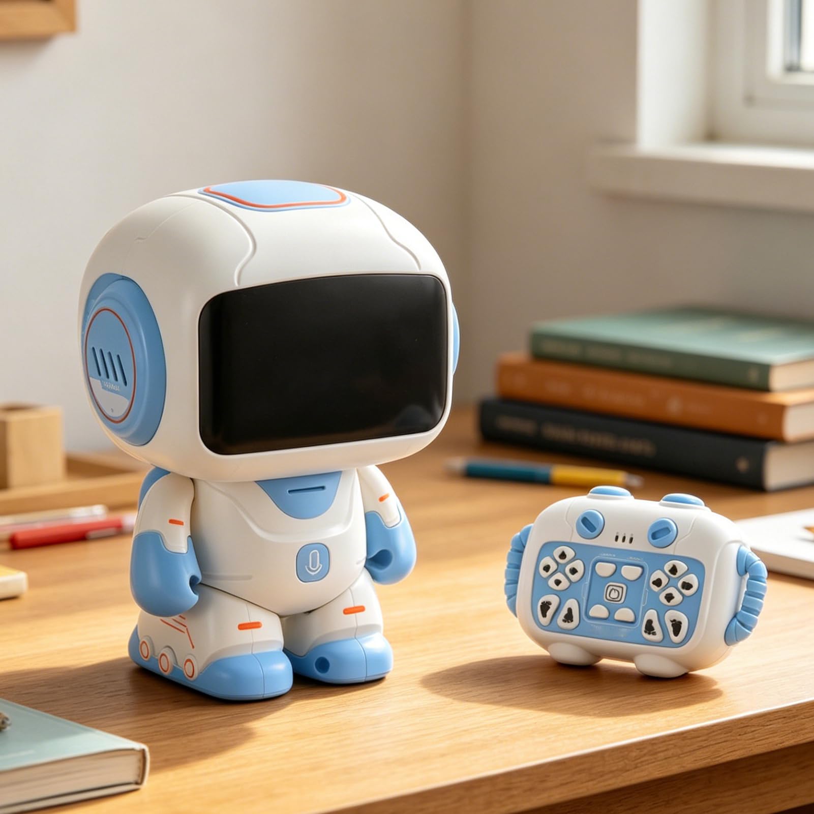 Asixxsix Robot Giocattolo per Bambini, Robot Intelligente Interattivo Programmabile con Ruote e Gambe Ambulanti, Intelligenti RC con Conversazione, Ballo