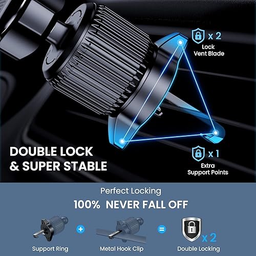 Miniatura 3 de Soporte para teléfono de auto para tu automóvil compatible con funda gruesa Accesorios de automóvil, ventilación de aire de rotación de 360 grados