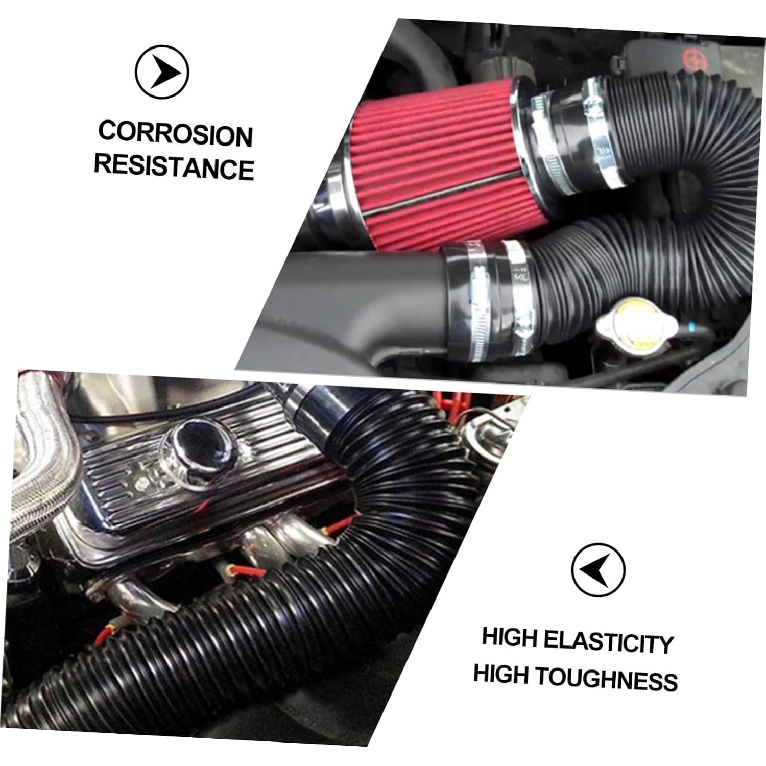 Luxshiny Warm Air Vent Outlet Ducting Car Heater Duct Accessories Aluminum Foil and T-Connector