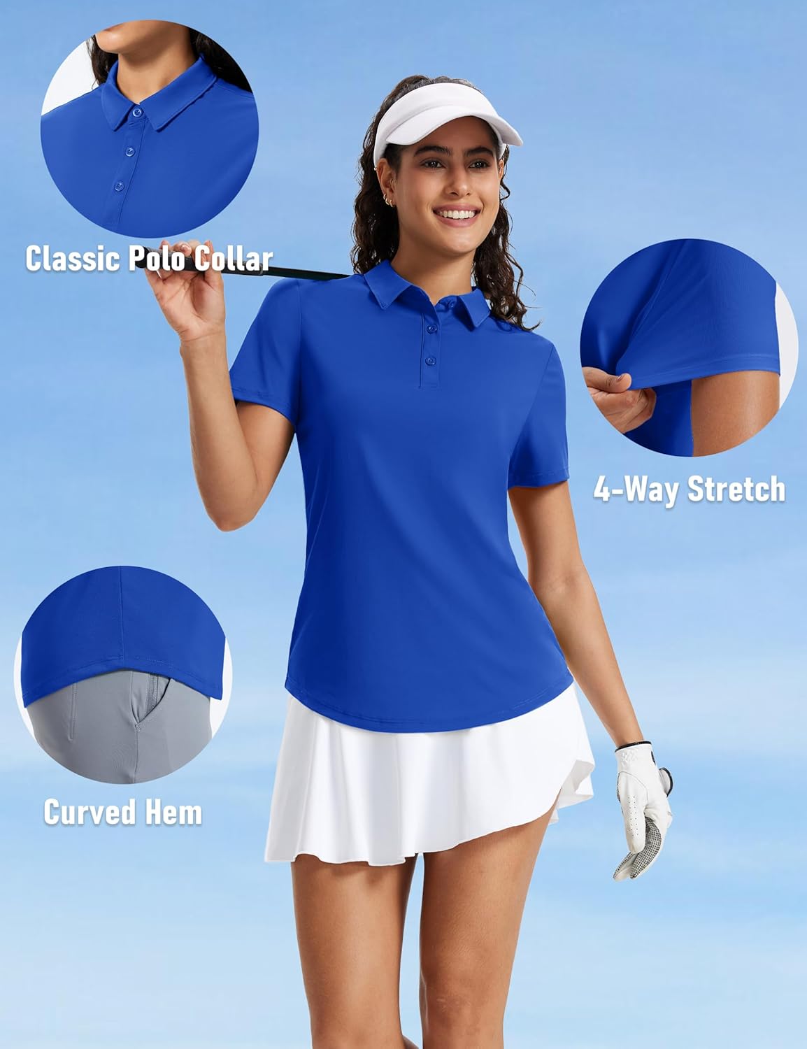 MAGCOMSEN Women's Polo Shirts Short Sleeve UPF 50+ Golf Collared Shirt for Work Quick Dry Tennis Top Moisture Wick - Image 4