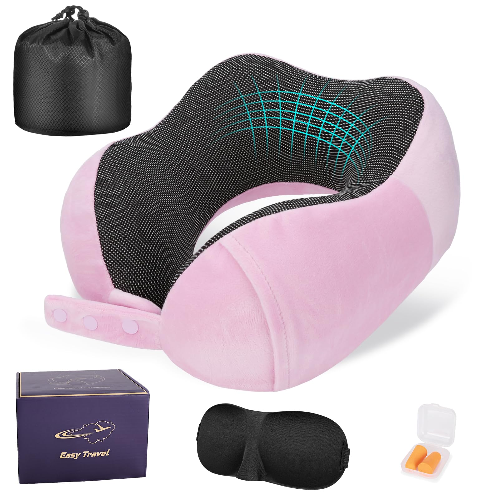 Coussin de nuque ergonomique réglable en mousse à mémoire