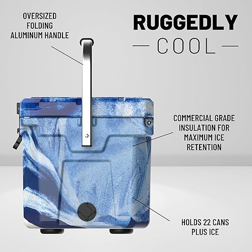 Miniatura 9 de CAMP-ZERO Baúl de hielo duro portátil de 20L-21.6 cuartos de galón, perfecto para bebidas, almuerzo, playa, picnic, canotaje, campamento y viajes,