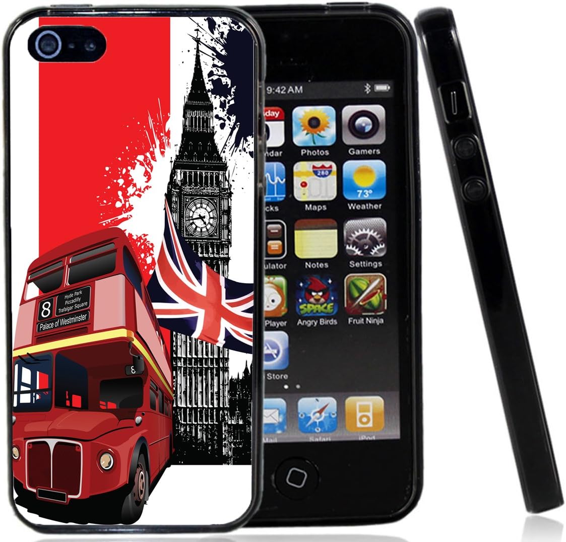 London Tour Bus Case/Cover for The iPhone 5G / 5S / iPhone SE (2016) by Atomic Market