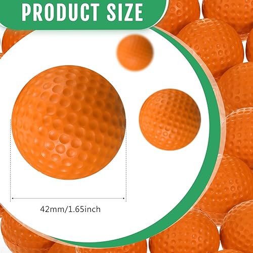 Miniatura 2 de Junkin 80 pelotas de espuma para práctica de golf, sensación realista y entrenamiento de vuelo, pelotas de golf elásticas de espuma suave para