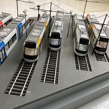 Amazon.co.jp: HOゲージサイズ 路面電車ターミナル駅 ジオラマ