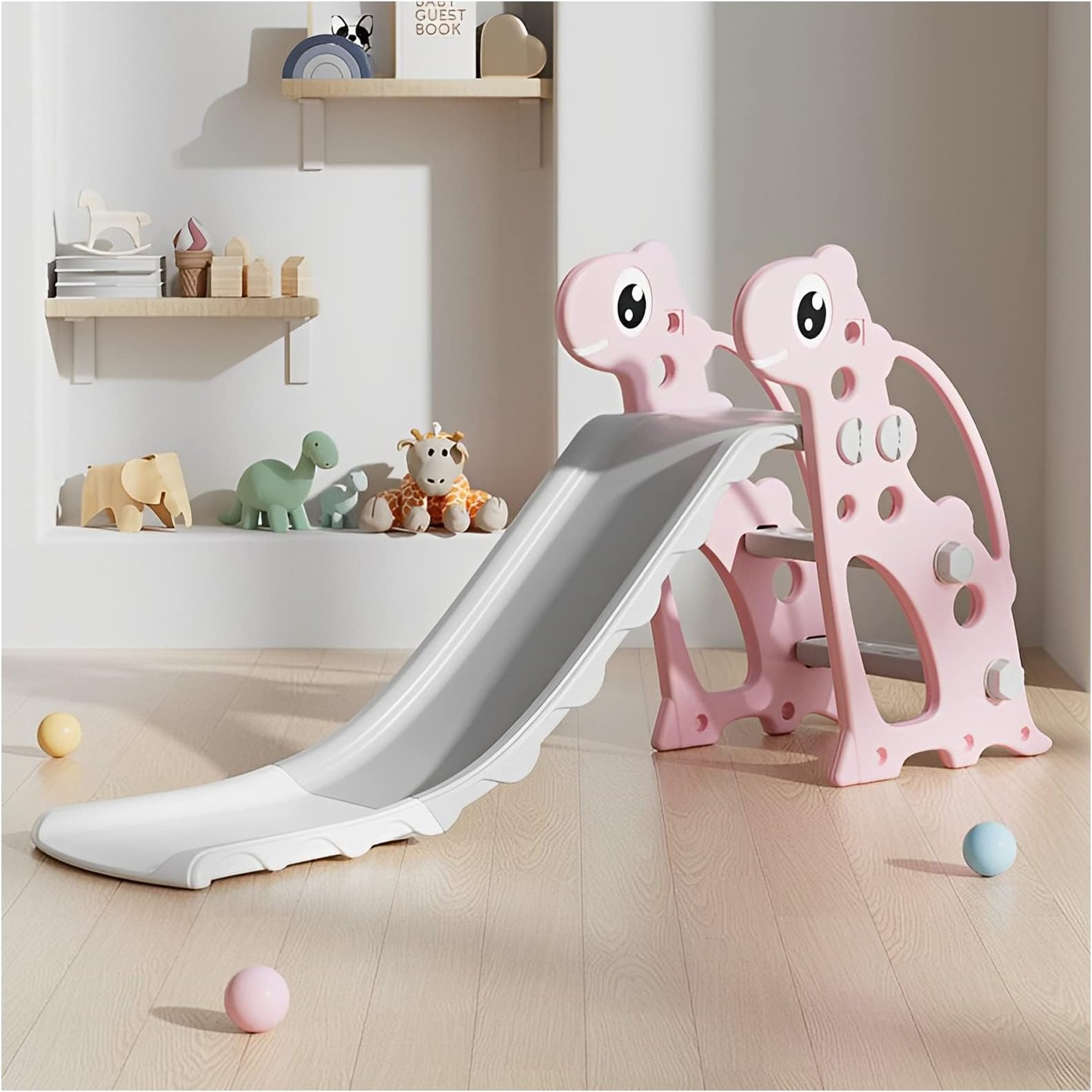 Occuwzz ® Kids Slide, Fordable Freestanding Slide for Baby Toddler Slipping Slide Climber Extra Long Slide,Playground Toy for Indoor Outdoors Backyard