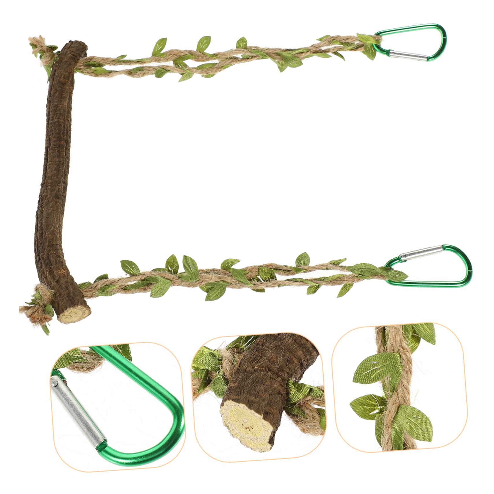 BESPORTBLE 5pezzi Giocattolo Per Uccelli Legno Con Altalena Per Pappagalli Trespolo Per Parakeet Accessori Per Uccelli Giocattolo Interattivo Per Cage