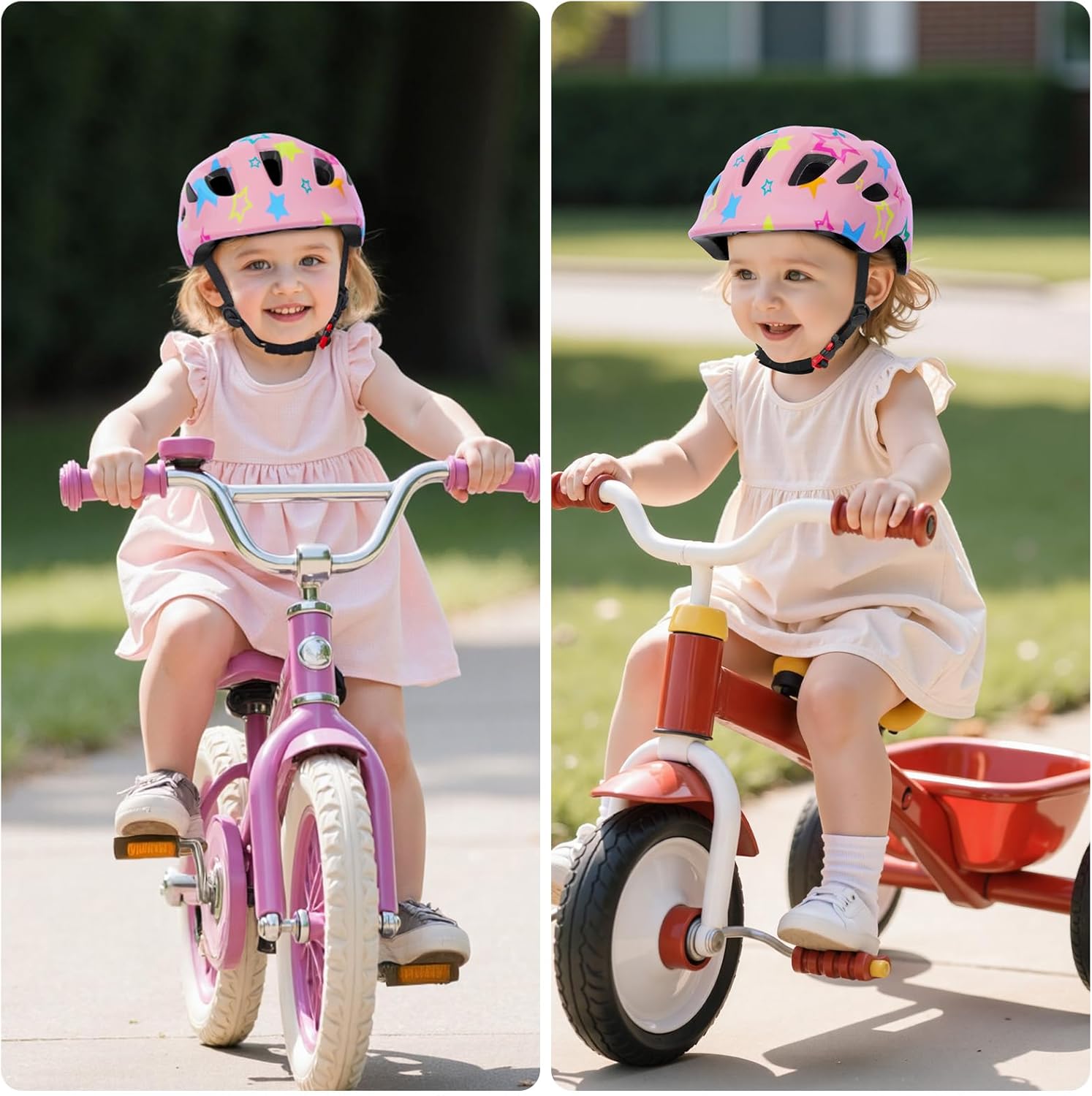Toddler Helmet, Baby Infant Bike Helmets for Toddlers Girls Boys Age 1-3, Adjustable Toddler Bike Helmet, Kids Bicycle Helmets for Scooter Cycling Skateboard
