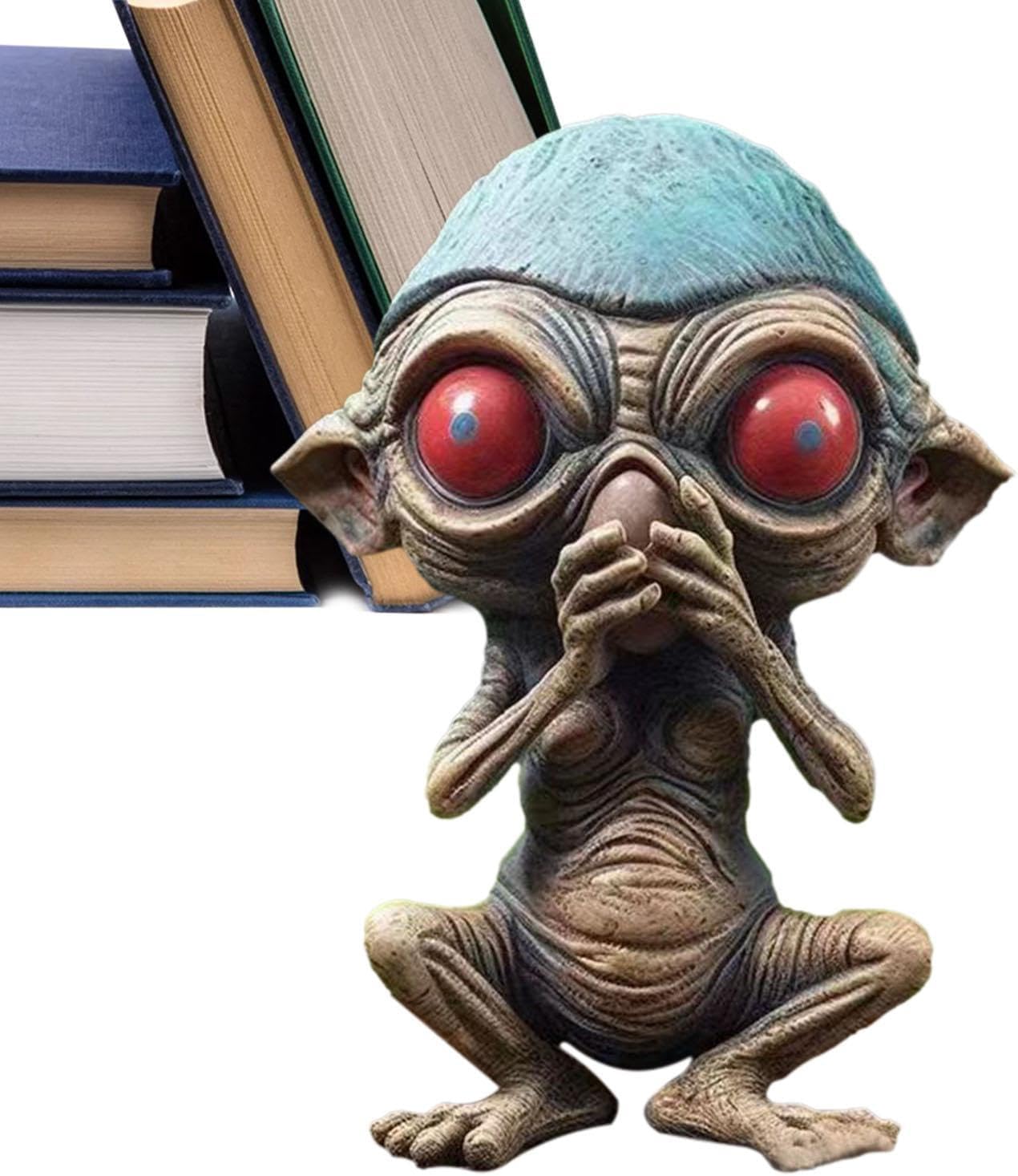 HERSIL Alien Statues for Yard Resin Alien Garden Statue Figurine